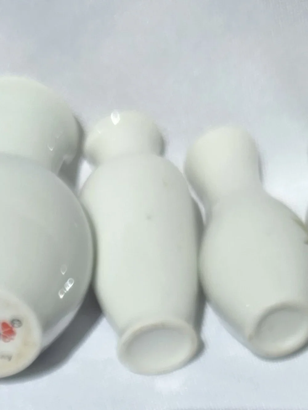 Vintage West Germany Funny Design Miniature Porcelain Bud Vases Set of 4.